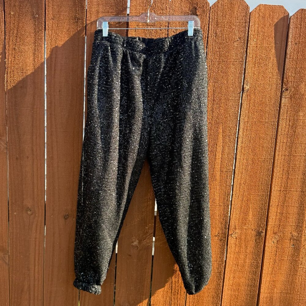 Sparkle Sequin Black Pants XL